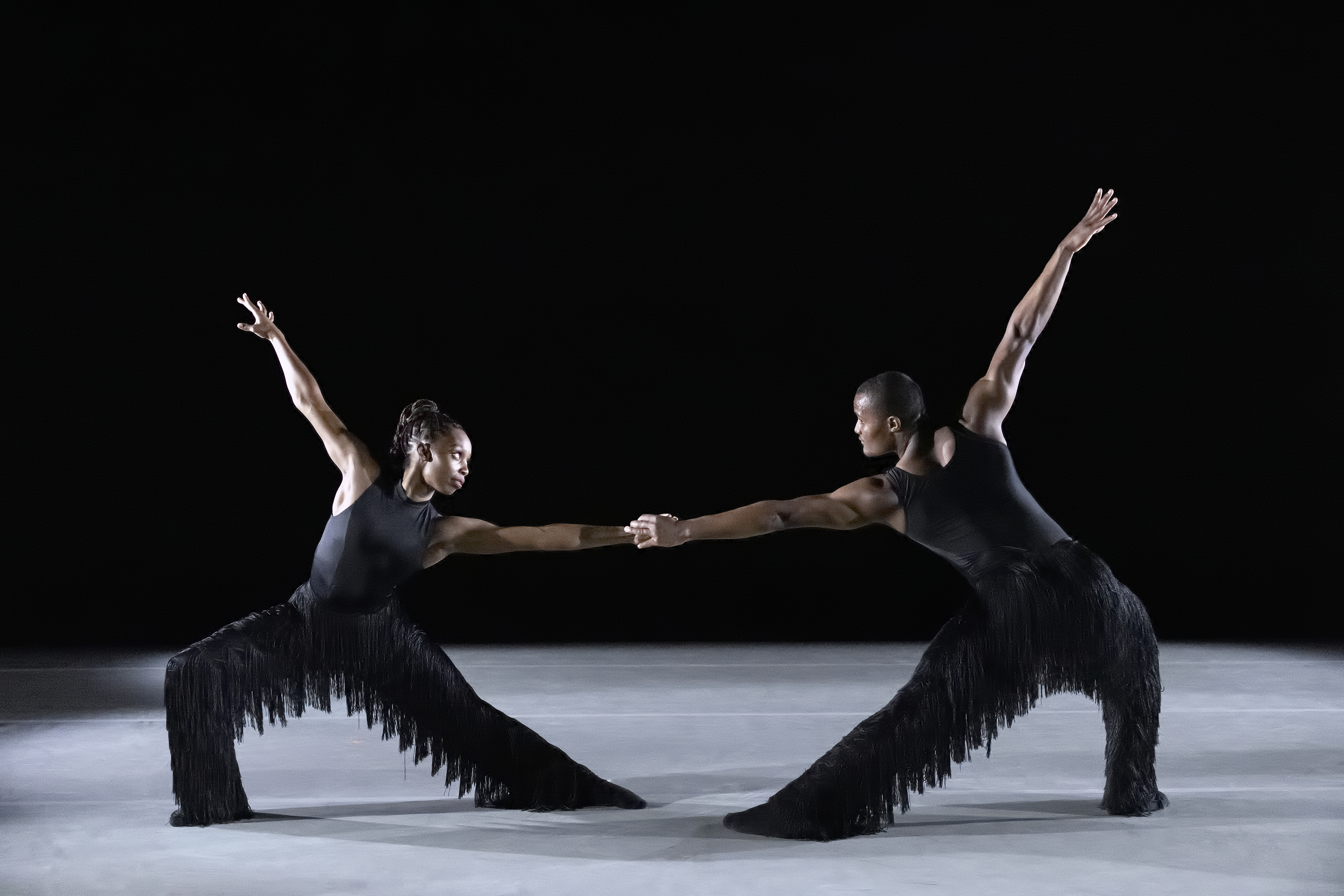 Ailey II's Brena Thomas and Christopher Taylor in William Forsythe's Enemy in the Figure. Photo by Erin Baiano